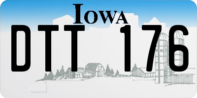 IA license plate DTT176