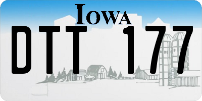 IA license plate DTT177
