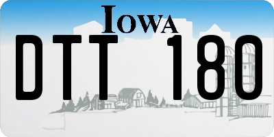 IA license plate DTT180