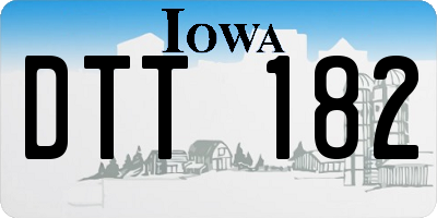 IA license plate DTT182