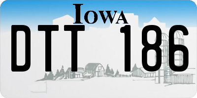 IA license plate DTT186