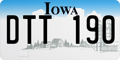 IA license plate DTT190