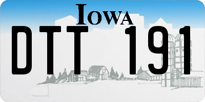 IA license plate DTT191