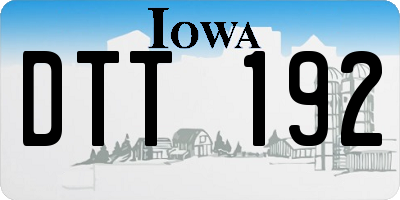 IA license plate DTT192