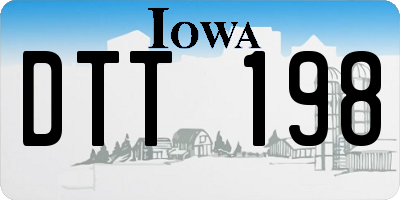 IA license plate DTT198