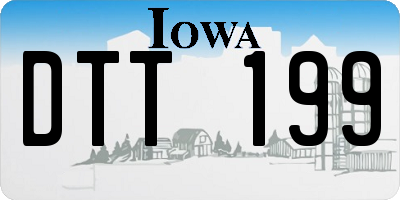 IA license plate DTT199