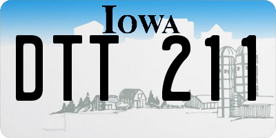 IA license plate DTT211