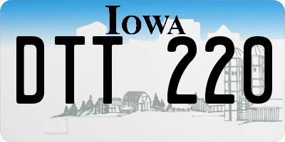 IA license plate DTT220