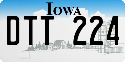 IA license plate DTT224