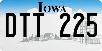 IA license plate DTT225