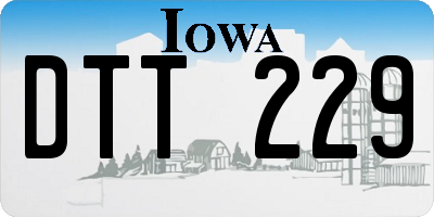 IA license plate DTT229