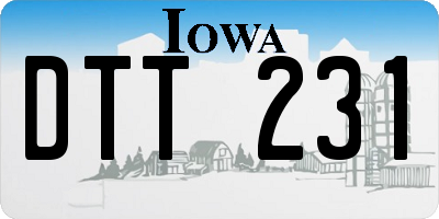 IA license plate DTT231