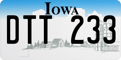 IA license plate DTT233