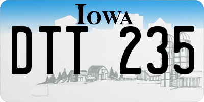 IA license plate DTT235