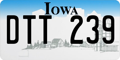 IA license plate DTT239