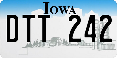 IA license plate DTT242
