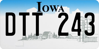 IA license plate DTT243
