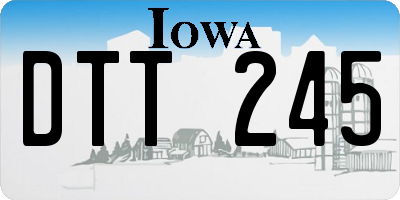 IA license plate DTT245