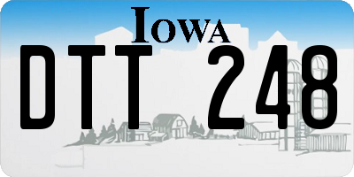 IA license plate DTT248