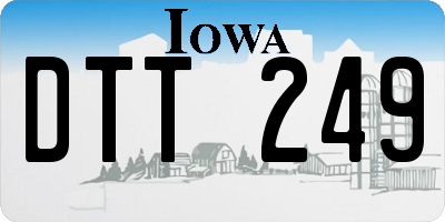IA license plate DTT249
