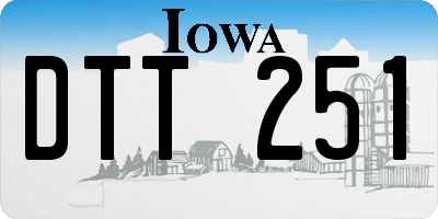 IA license plate DTT251
