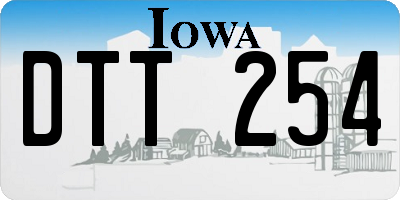 IA license plate DTT254