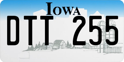 IA license plate DTT255