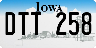IA license plate DTT258