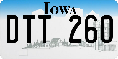 IA license plate DTT260