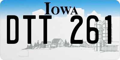 IA license plate DTT261