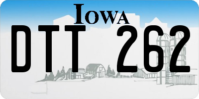 IA license plate DTT262