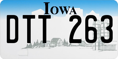 IA license plate DTT263