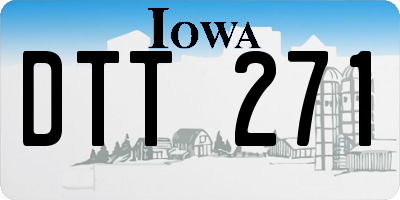 IA license plate DTT271