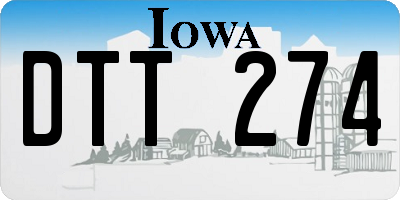 IA license plate DTT274