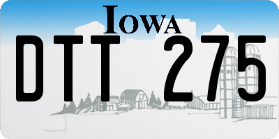 IA license plate DTT275