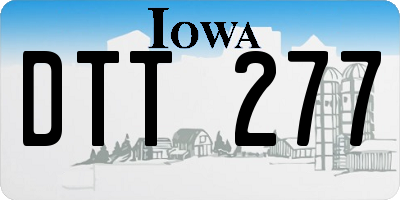 IA license plate DTT277