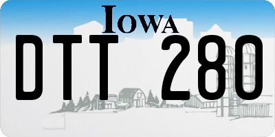 IA license plate DTT280