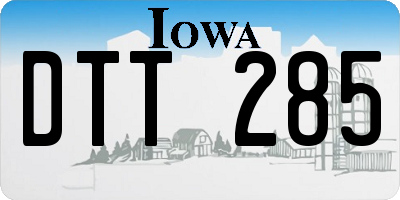 IA license plate DTT285