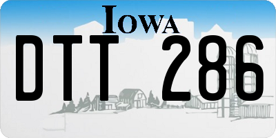 IA license plate DTT286