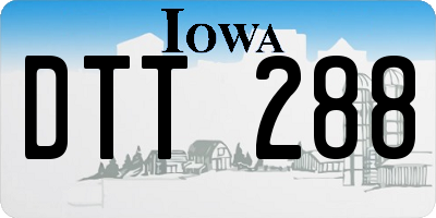 IA license plate DTT288