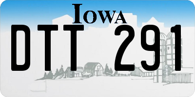 IA license plate DTT291