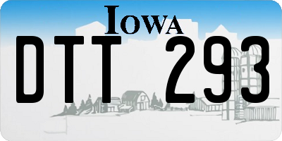 IA license plate DTT293