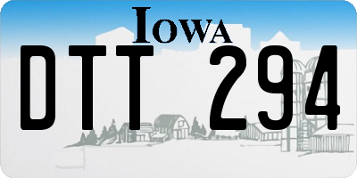IA license plate DTT294