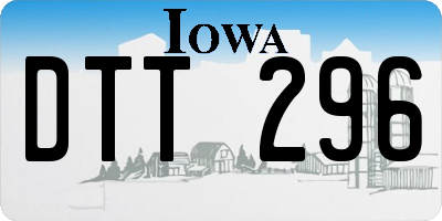 IA license plate DTT296