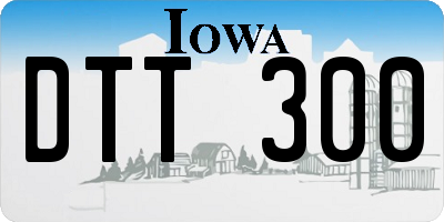 IA license plate DTT300