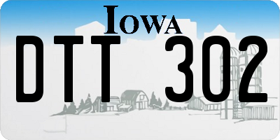 IA license plate DTT302