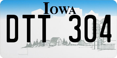 IA license plate DTT304