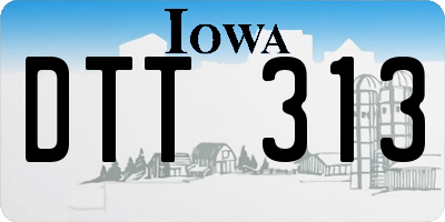 IA license plate DTT313