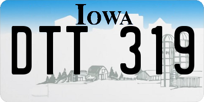 IA license plate DTT319