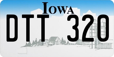 IA license plate DTT320